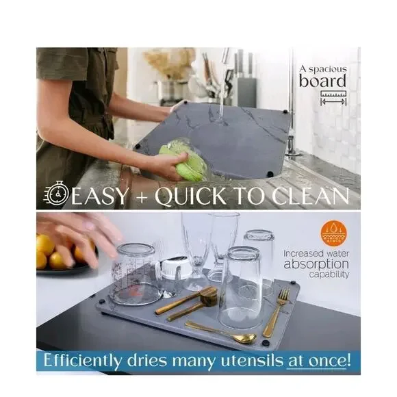 Stone Drying Mat for Kitchen Counter - Drying Stone for Kitchen Counter - Stone - Picture 9 of 10